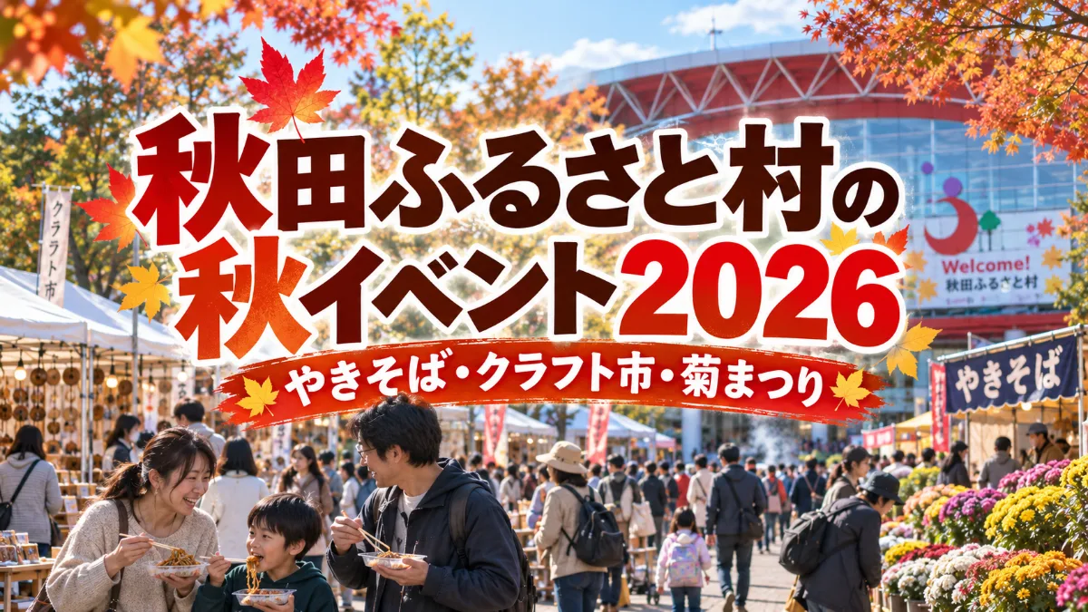秋田ふるさと村の秋イベント2026｜やきそば・クラフト市・菊まつり