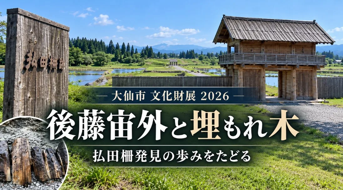 【大仙市】文化財展「後藤宙外と埋もれ木」2026｜払田柵発見の歩みをたどる